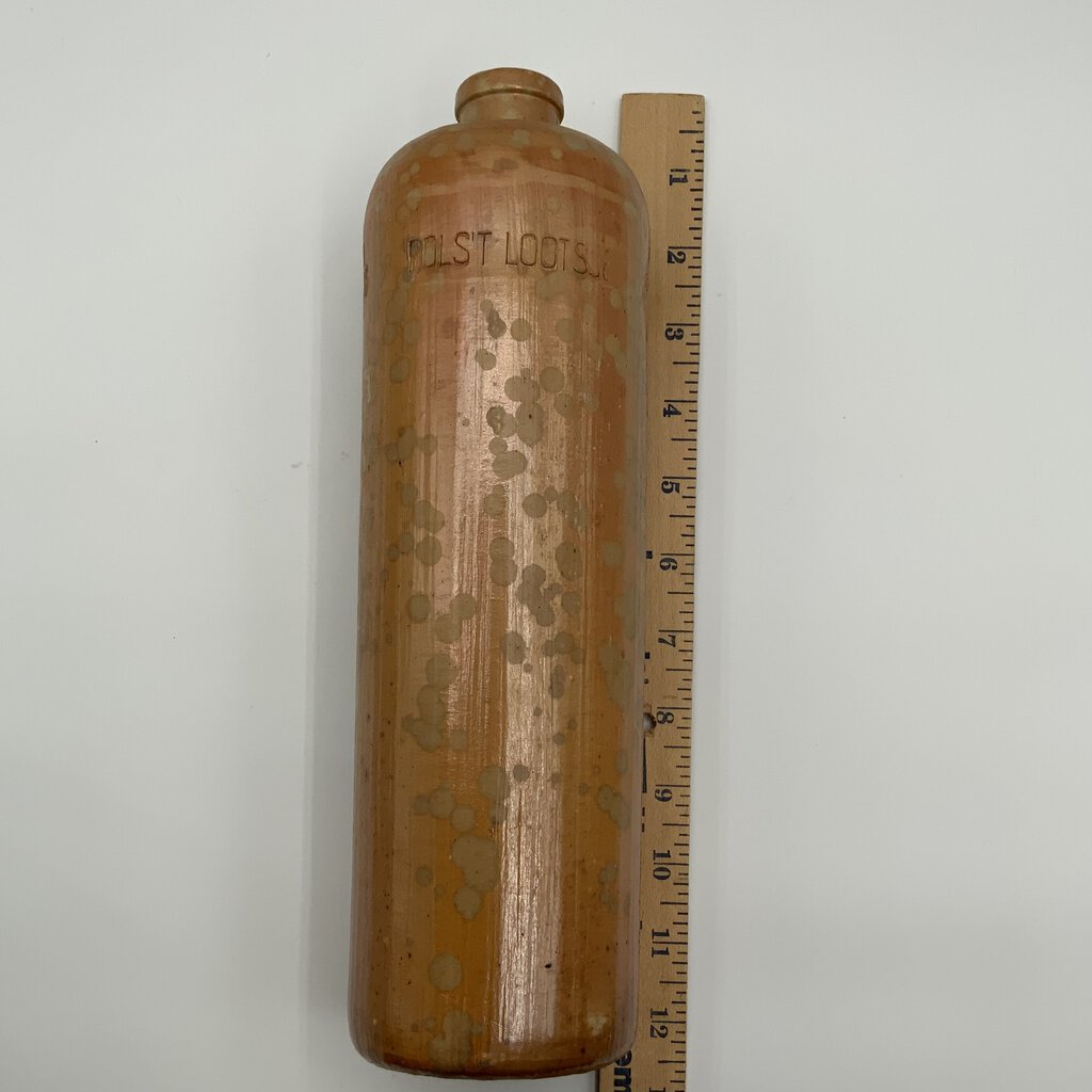 Antique Dutch Erven Lucas 1 L Stoneware Bottle /ah