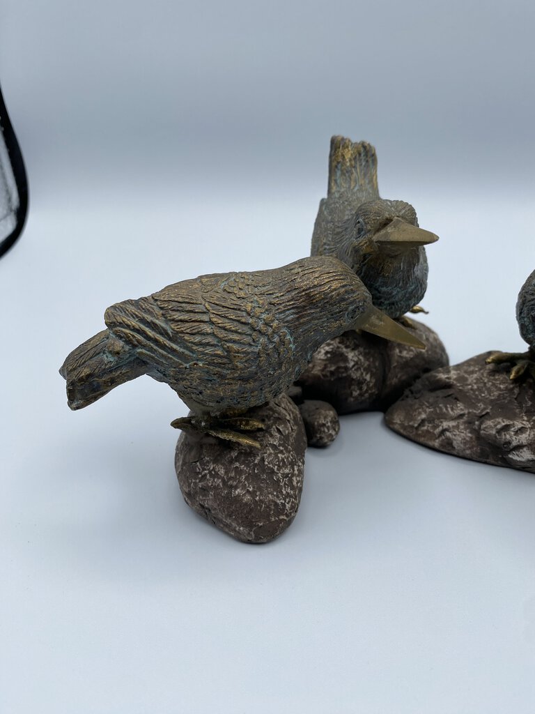 Andrea by Sadek 3 Birds on Rocks Sculpture Bronze Patina /ro