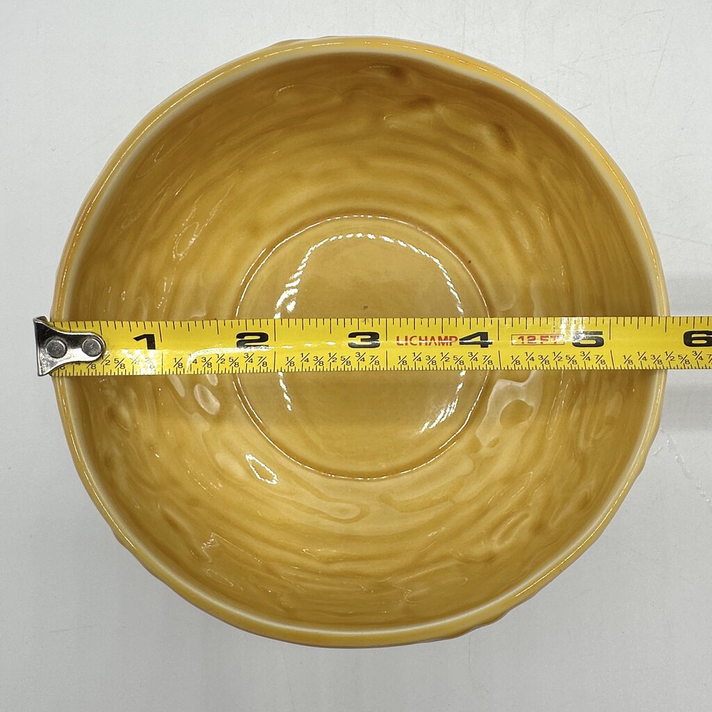 Vintage Bordallo Pinheiro Oak Leaf Gold Coupe Cereal Bowl 5 1/2” Portugal /cb