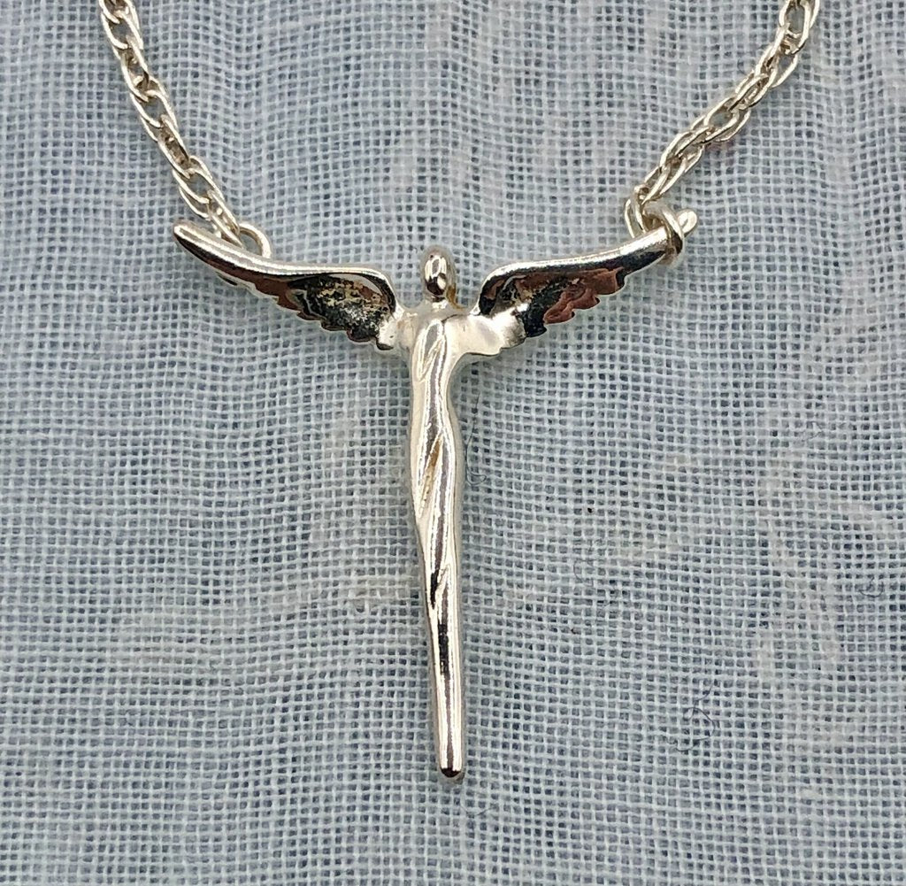 Lavaggi Angel of Hope Sterling Silver Necklace /b