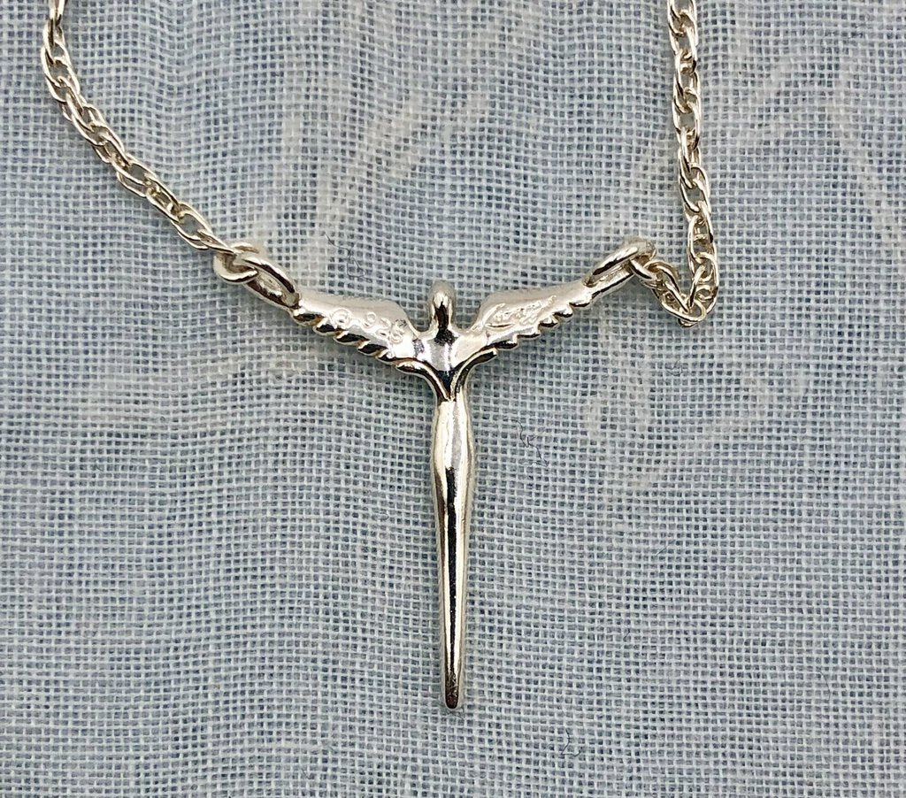 Lavaggi Angel of Hope Sterling Silver Necklace /b