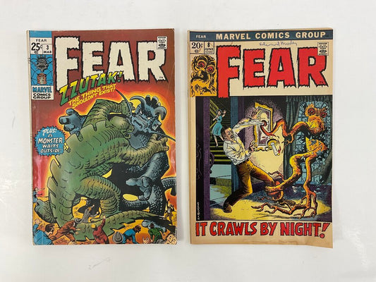 Vintage Marvel Comics: FEAR Issues #3 & #5 - 1970s /so