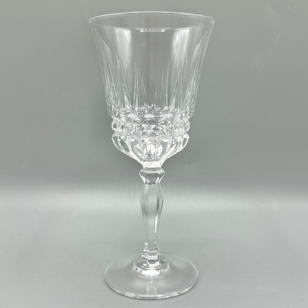 Set Of 8 Vintage Cristal D’Arques Villeneuve Lead Crystal Wine Glasses /cb