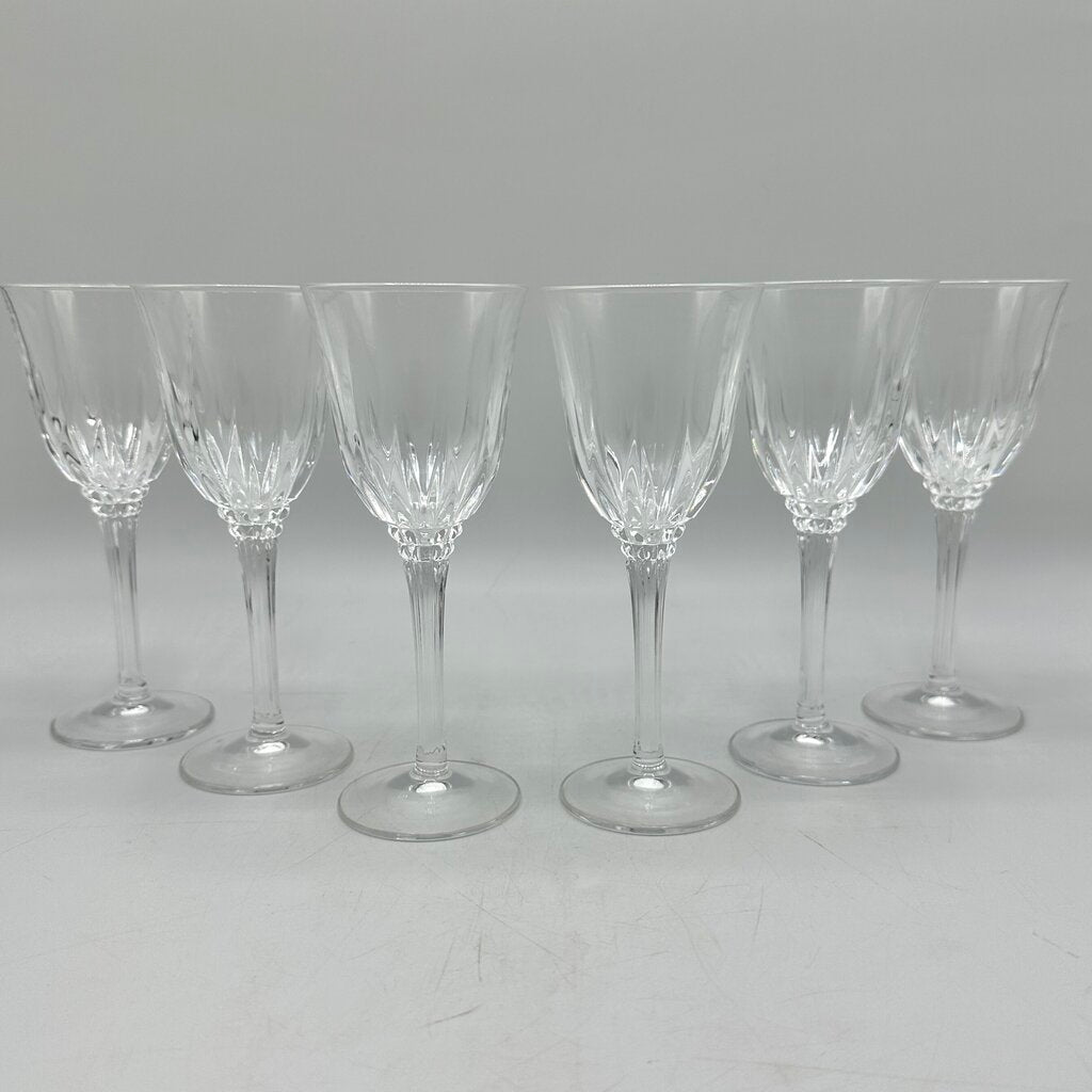 Set Of 6 Vintage Cristal D’Arques Castel 7cl Lead Crystal Cordial Glasses /cb