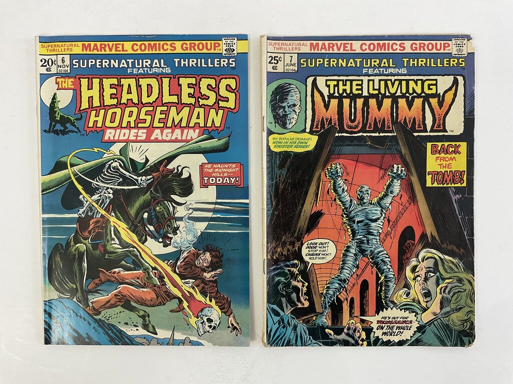 Vintage Marvel Comics: Supernatural Thrillers Issues #6 and #7 - 1973 & 1974 /so