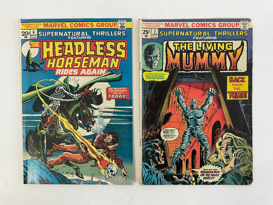 Vintage Marvel Comics: Supernatural Thrillers Issues #6 and #7 - 1973 & 1974 /so