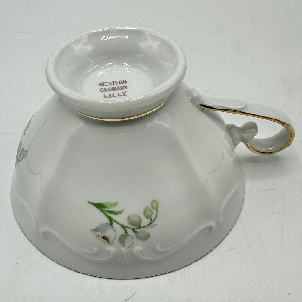 Vintage Winterling Bavaria LILLY 3 Piece Afternoon Tea Set-Footed Teacup, Saucer and Dessert Plate Germany /cb