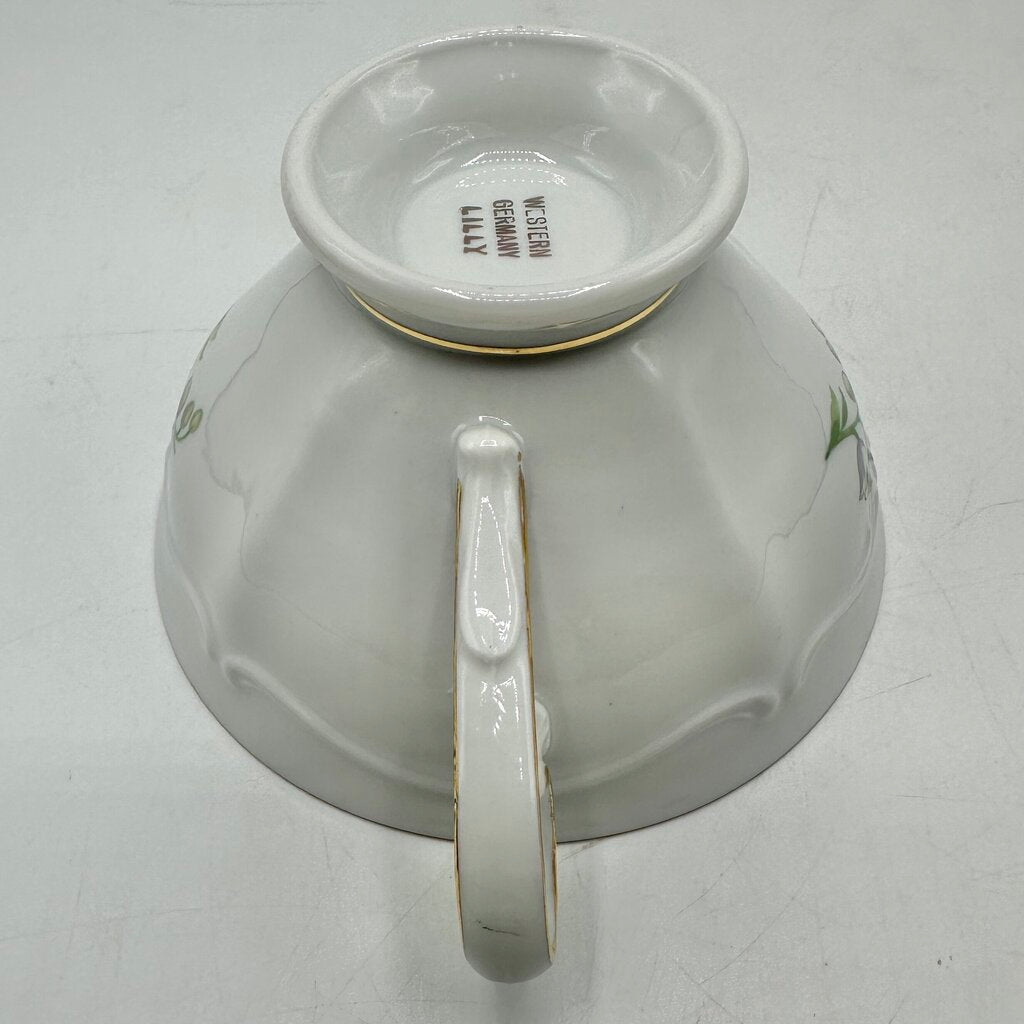 Vintage Winterling Bavaria LILLY 3 Piece Afternoon Tea Set-Footed Teacup, Saucer and Dessert Plate Germany /cb
