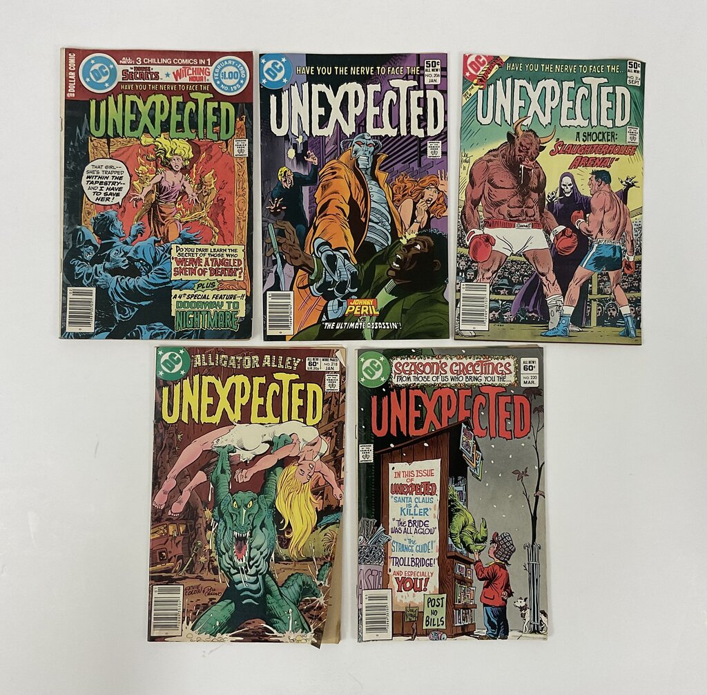 Vintage DC Comics: Tales of the Unexpected Issues 195, 206, 214, 218, 220 - 1970s/1980s /so
