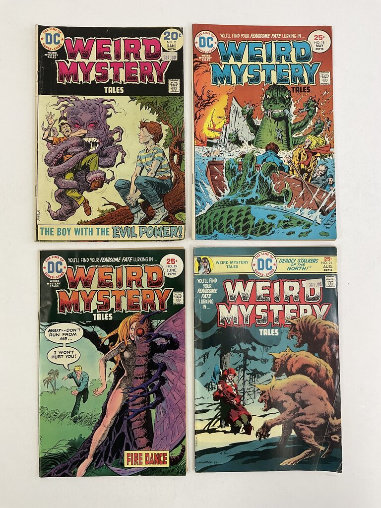 Vintage DC Comics: Weird Mystery Tales Issues 9, 18, 19, 21 - 1973-1975 /so