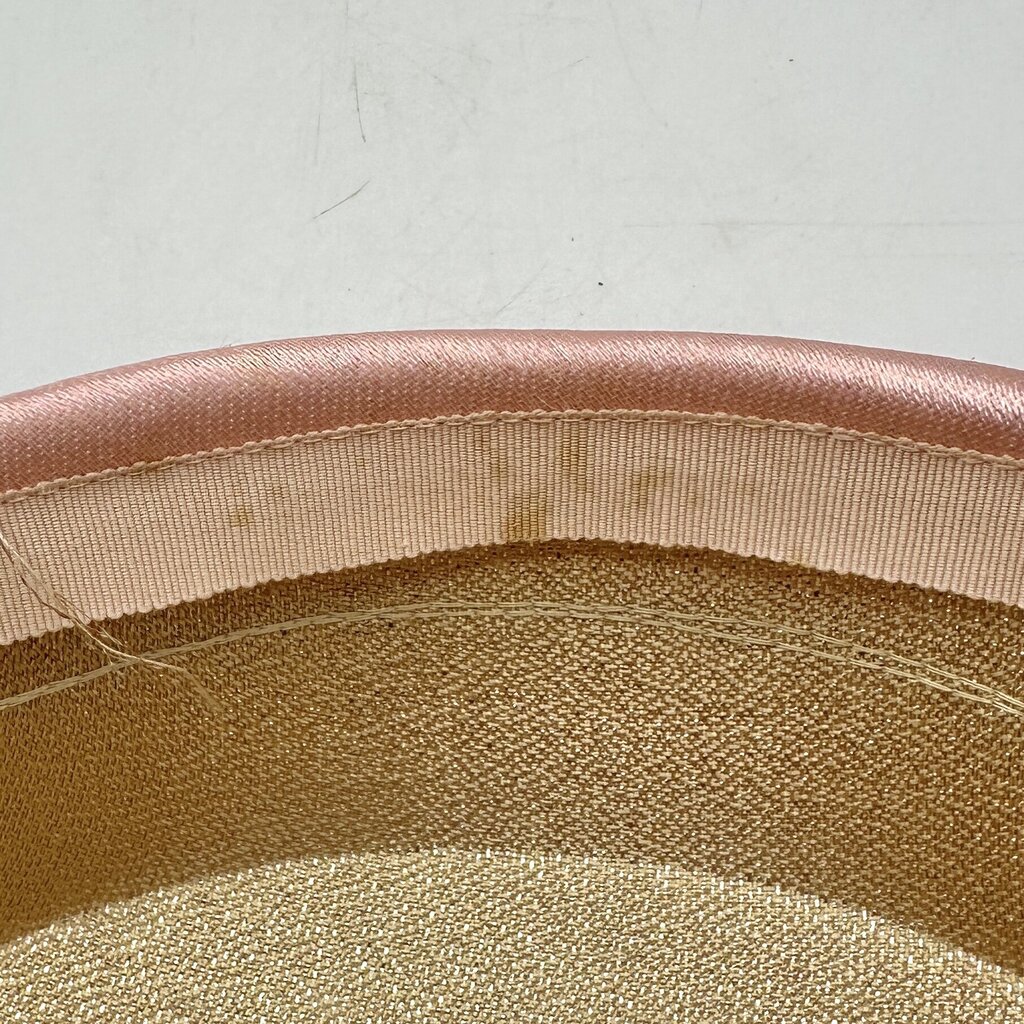 1960s Jonquil Original Pink Satin Women's Pillbox Hat “Jackie O.” Style Size Medium /cb