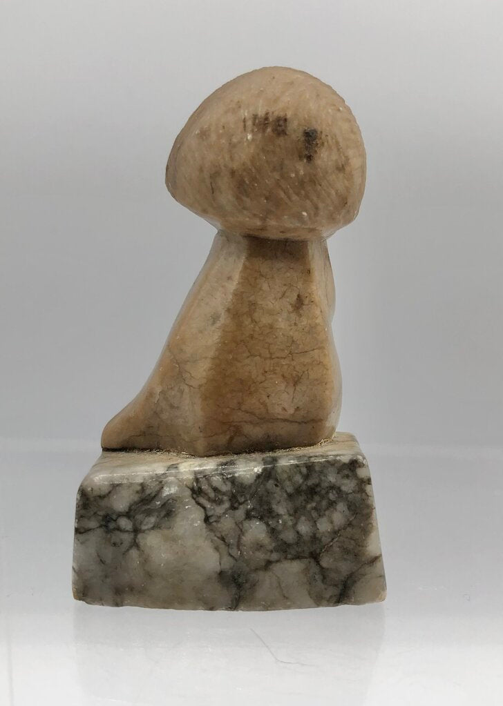 Vintage Stone Marble Carved Sitting Girl Sculpture /b