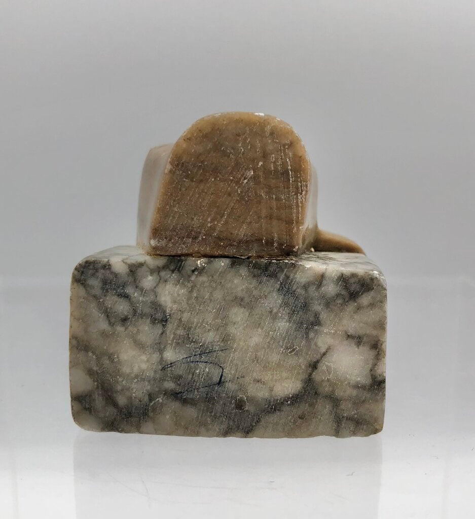 Vintage Stone Marble Carved Sitting Girl Sculpture /b