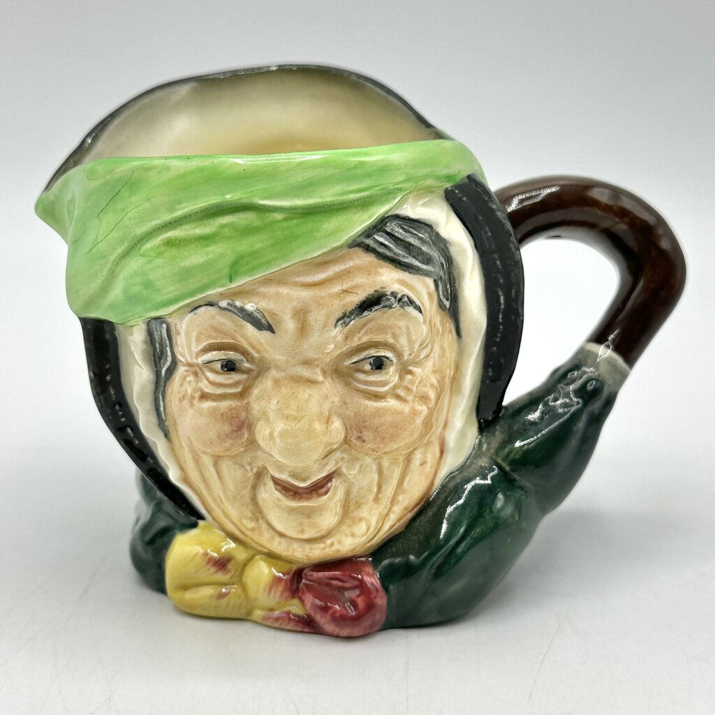 Set of 2 Vintage Royal Doulton Character Jugs Sairey Gamp D5528 & Old Charley D5527 Made In England /cb