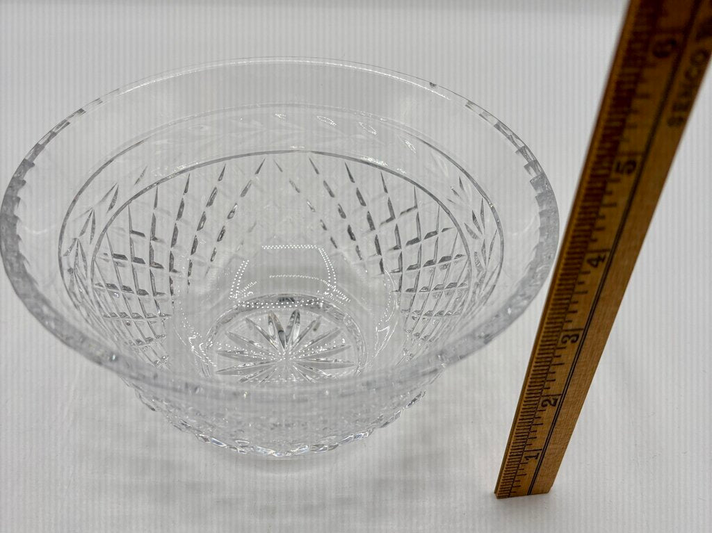 Cut Crystal Diamond Pattern 5.75” Bowl (Rogaska?) /j