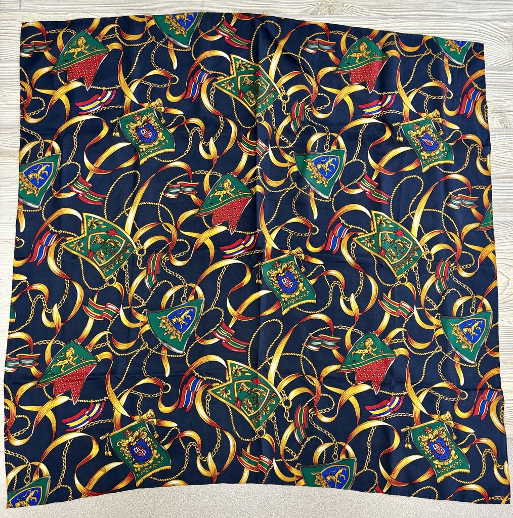 Italian Silk Scarf 35x35” Multi Color /j