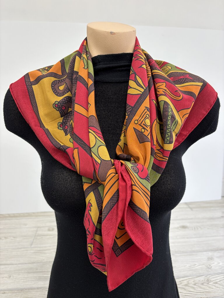 Silk Doncaster 34” Silk Scarf Hand Rolled Edges /j
