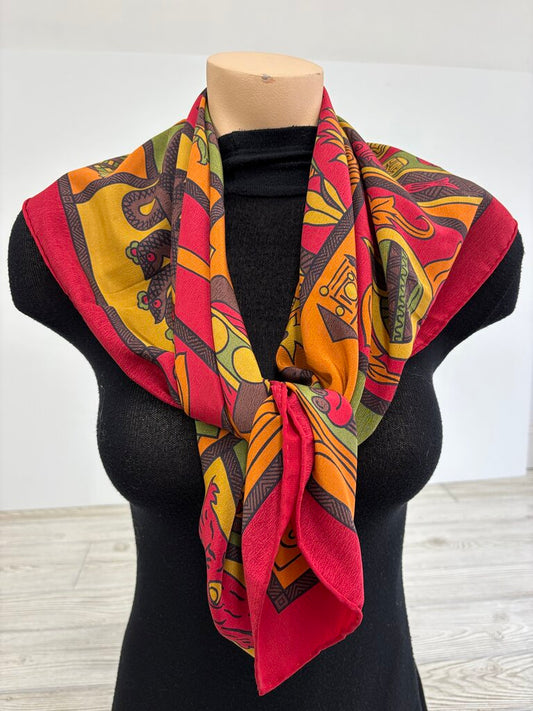 Silk Doncaster 34” Silk Scarf Hand Rolled Edges /j