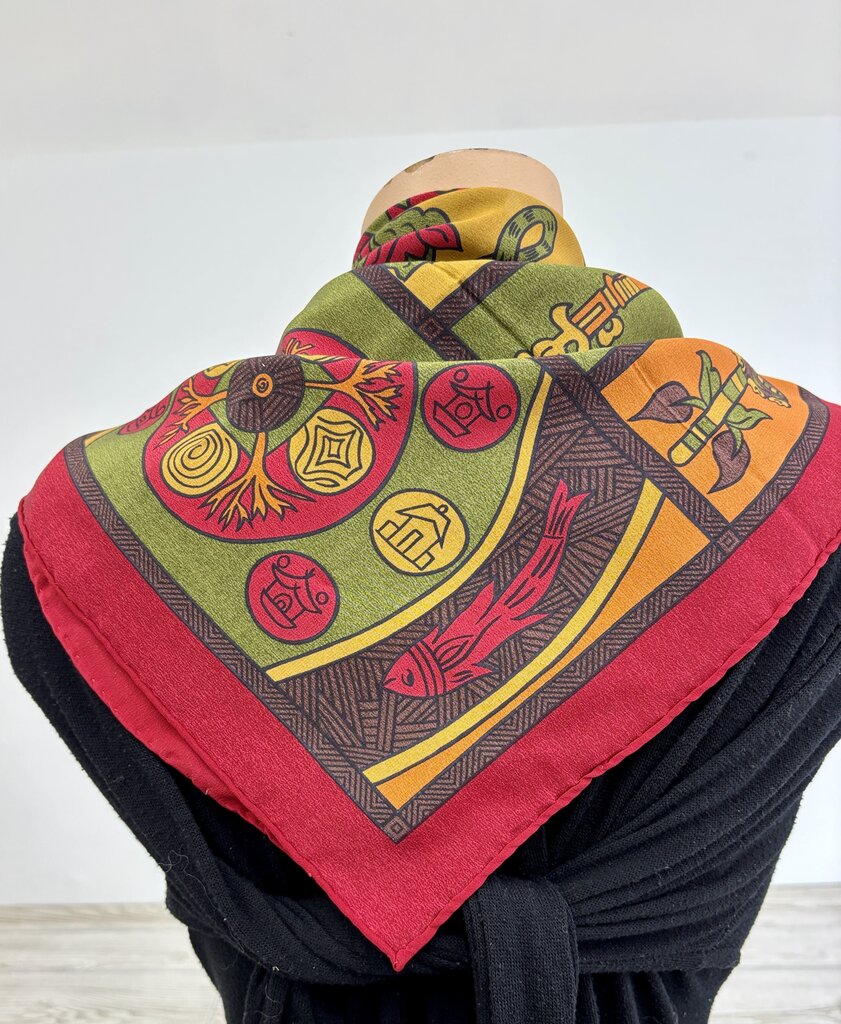 Silk Doncaster 34” Silk Scarf Hand Rolled Edges /j