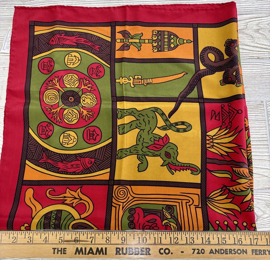 Silk Doncaster 34” Silk Scarf Hand Rolled Edges /j