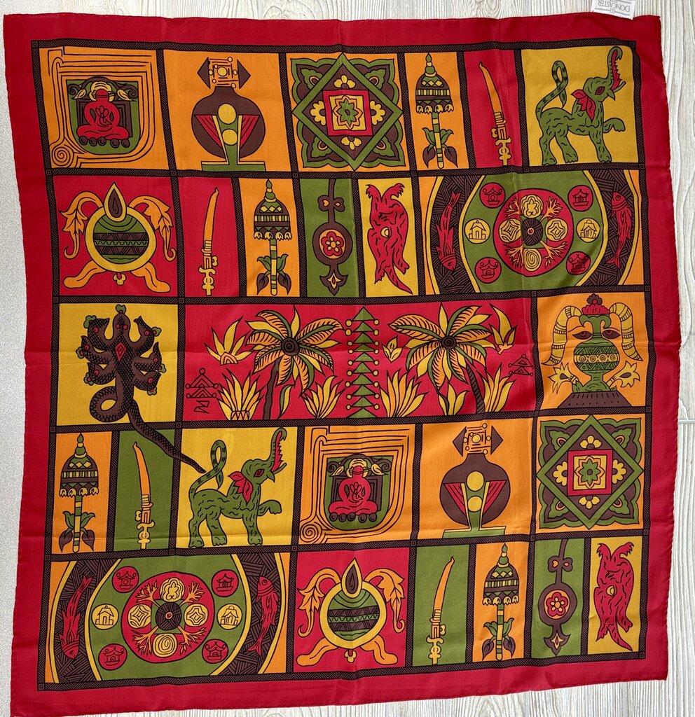 Silk Doncaster 34” Silk Scarf Hand Rolled Edges /j