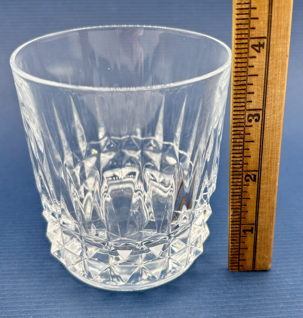 Set of 4 Cristal d’Arques Old Fashioned/Low Ball Whiskey Glasses /j