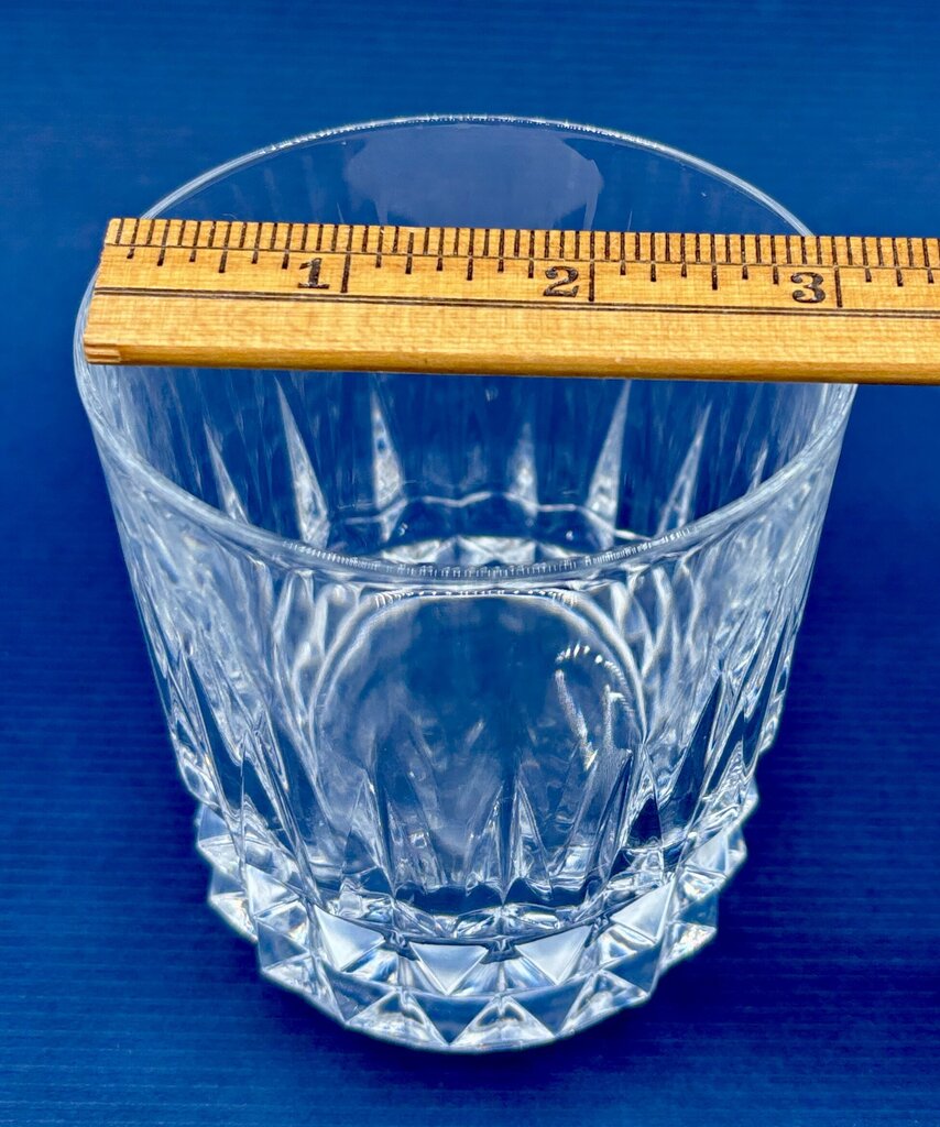 Set of 4 Cristal d’Arques Old Fashioned/Low Ball Whiskey Glasses /j