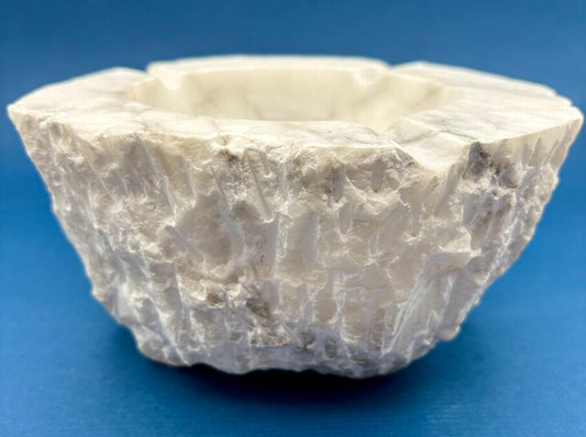 Marble Hand Carved Ashtray Italy MCM /j