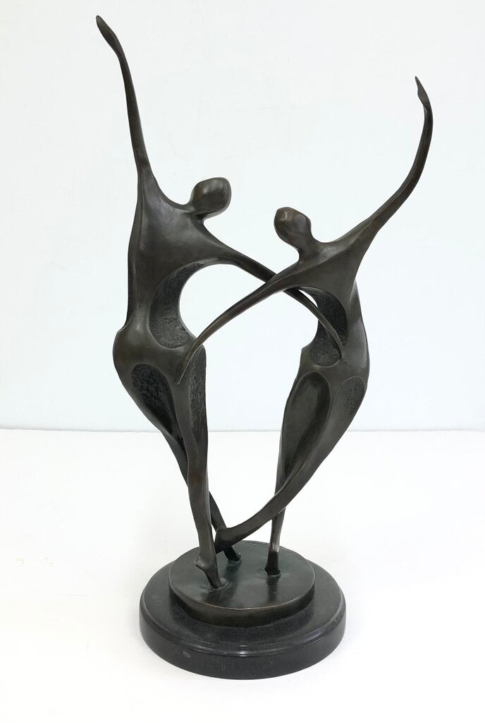 Kunst & Ambiente/ Miguel Fernando Lopez Abstract Dancers Bronze Sculpture /b