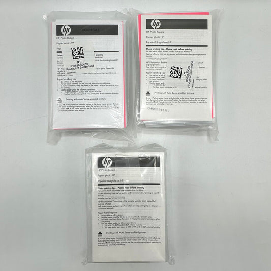 Hp Photo Paper 4x6 Glossy PL Q6638-60009 446 Total Sheets /cb