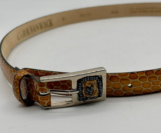 Vtg. Carol VanWyck Italian Leather Belt Sz. M /j