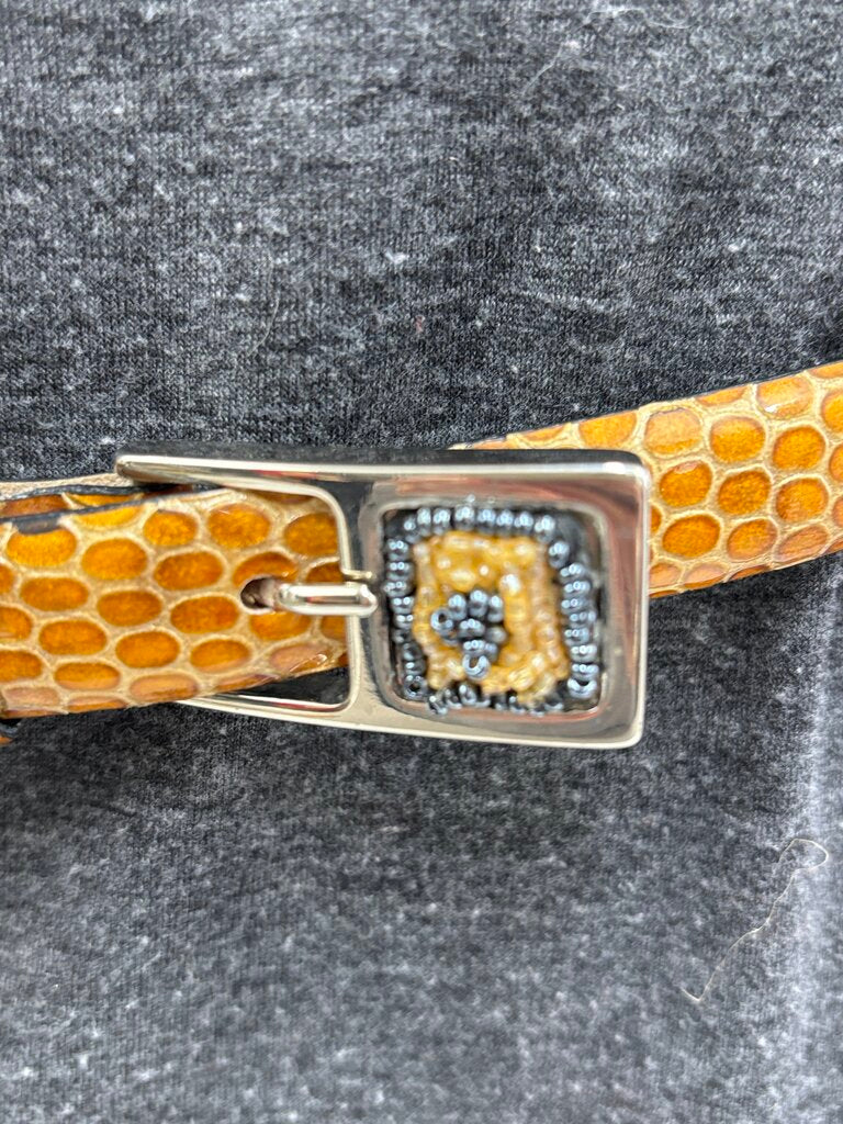 Vtg. Carol VanWyck Italian Leather Belt Sz. M /j