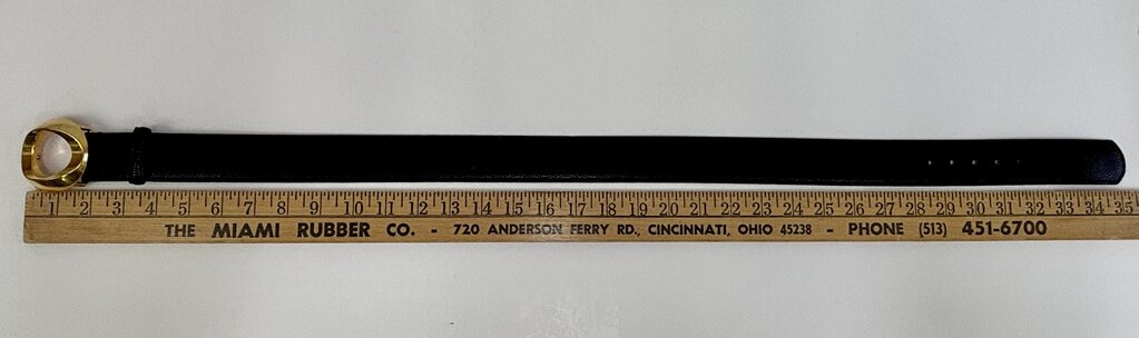 Ender Murat Black Leather Belt w/ Gold Buckle Sz. M /j