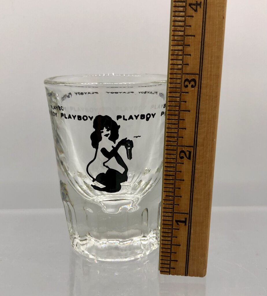 Vintage 1960s Playboy Bunny Shot Glass /b
