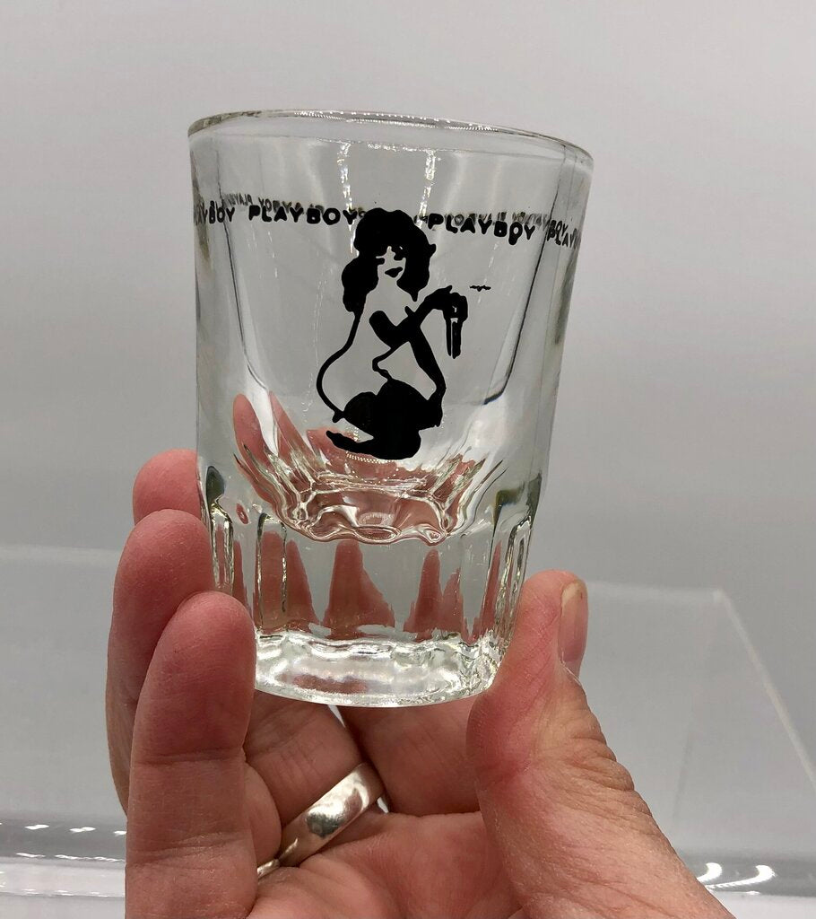 Vintage 1960s Playboy Bunny Shot Glass /b
