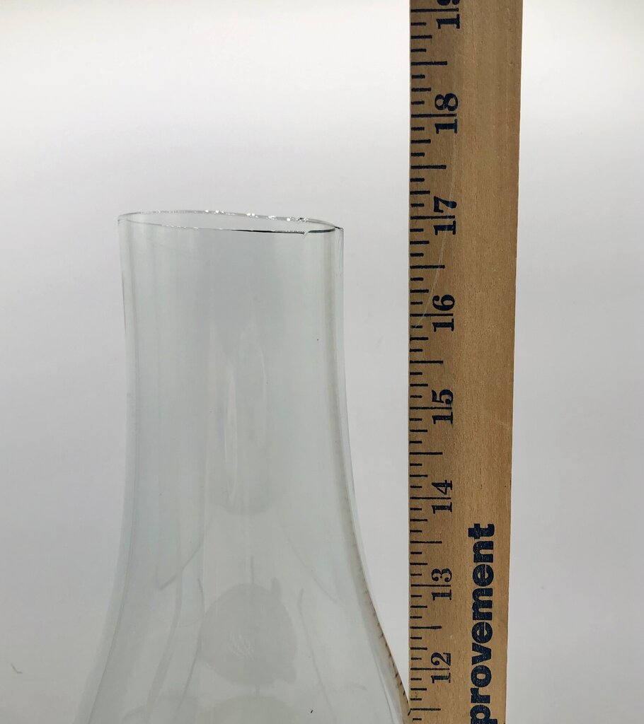 Vintage 1930’s Green Uranium Glass Hurricane Oil Lamp /b