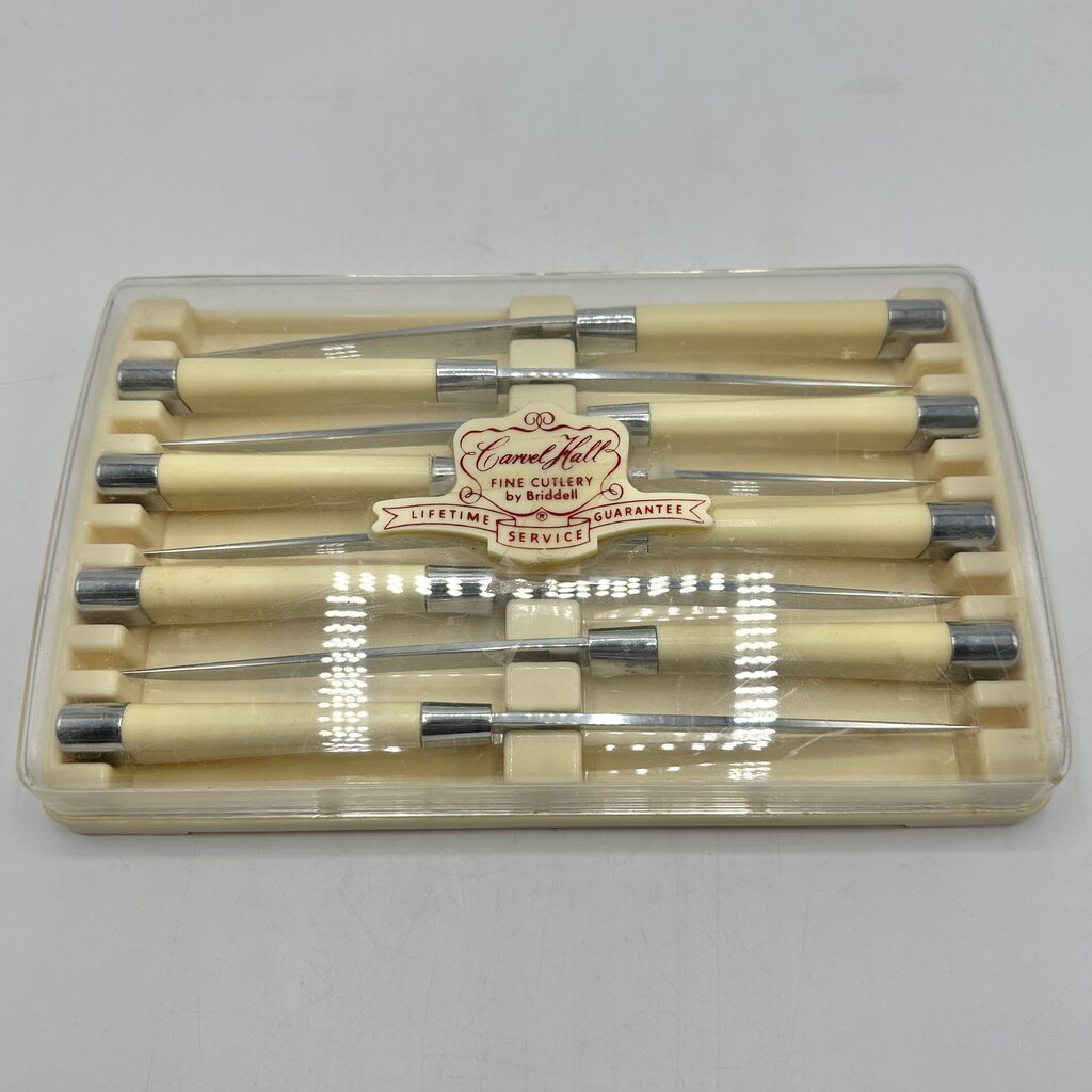 Vintage Carvel Hall by Briddell Steak Knives-Set Of 8 In Original Box-Stainless Steel /cb