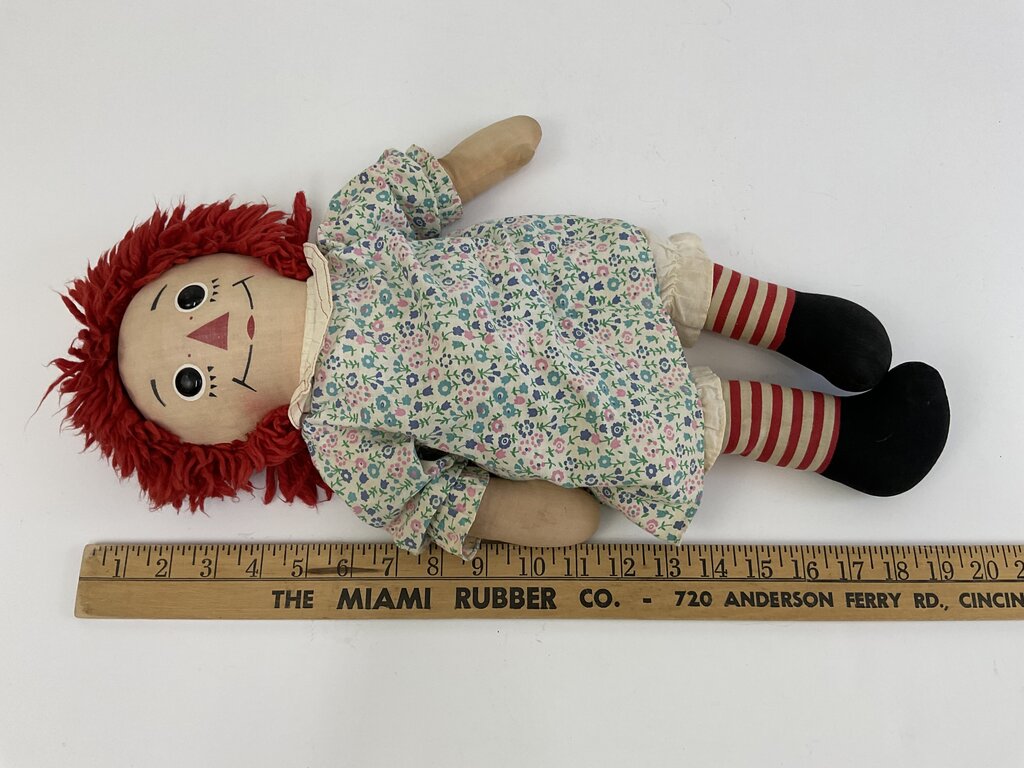Vintage Raggedy Ann Doll (1960s?) 19” /sb