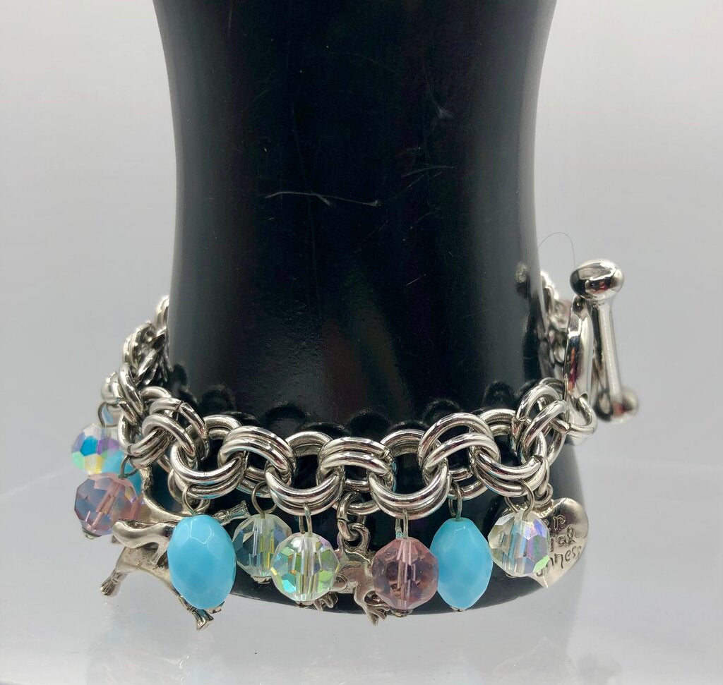 Fanciful Princess Cinderella Charm Bracelet w/ Bangles /b