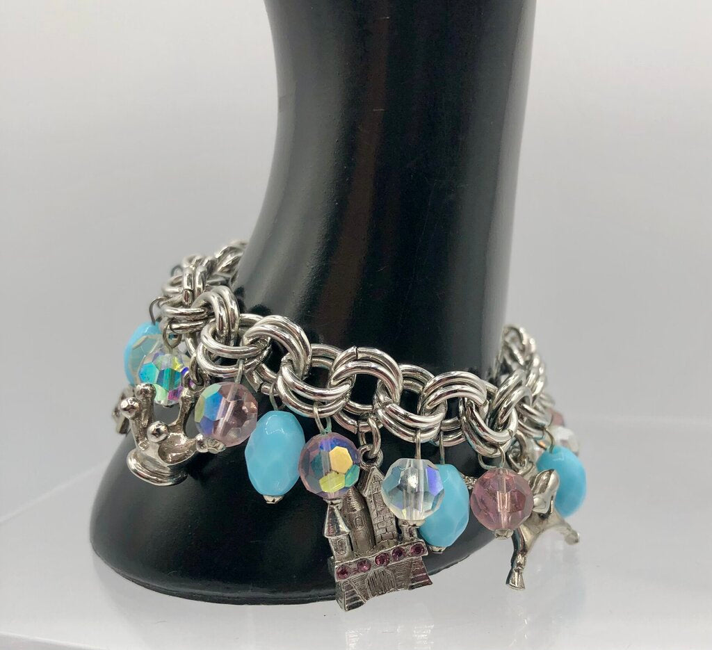 Fanciful Princess Cinderella Charm Bracelet w/ Bangles /b