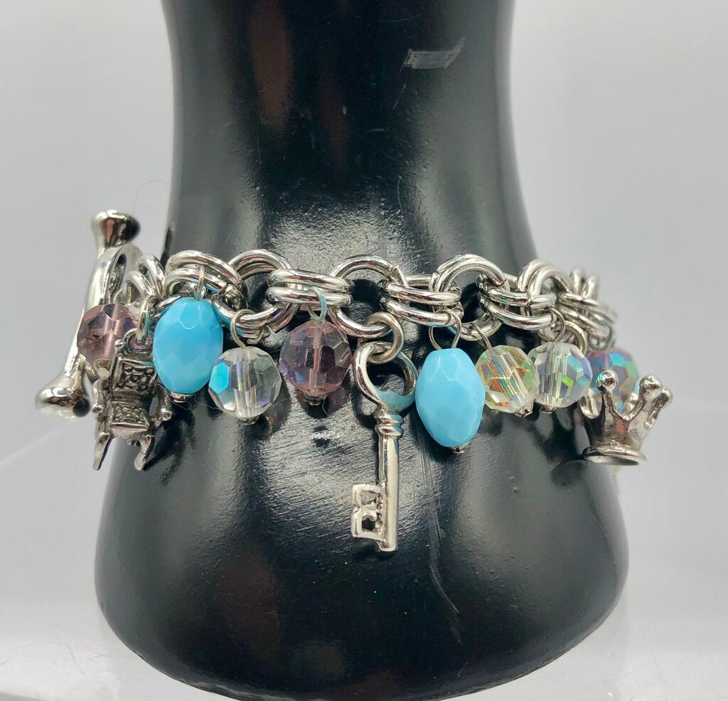 Fanciful Princess Cinderella Charm Bracelet w/ Bangles /b