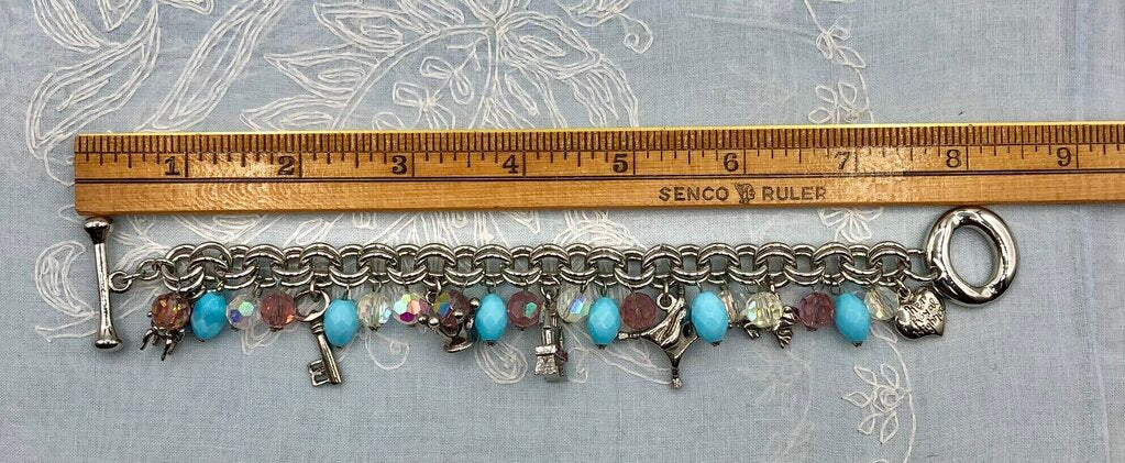 Fanciful Princess Cinderella Charm Bracelet w/ Bangles /b