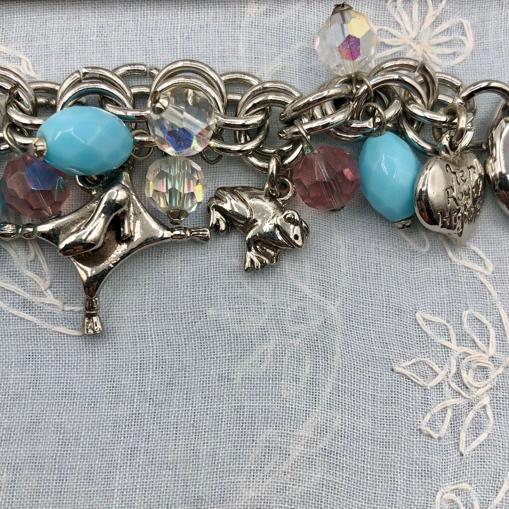 Fanciful Princess Cinderella Charm Bracelet w/ Bangles /b