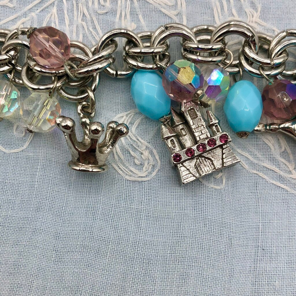 Fanciful Princess Cinderella Charm Bracelet w/ Bangles /b