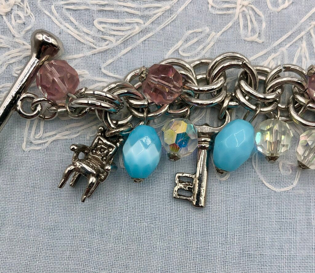 Fanciful Princess Cinderella Charm Bracelet w/ Bangles /b