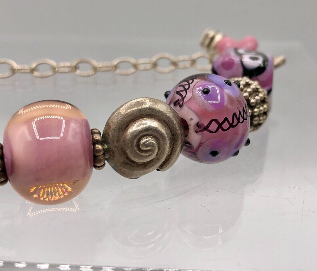 Artisan Made Glass Bead Earrings & Bracelet Set /b