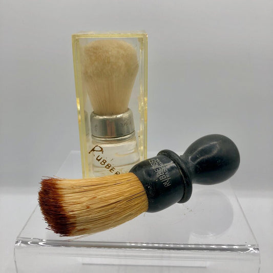 Vintage Set of 2 Rubberset Shaving Brushes /b