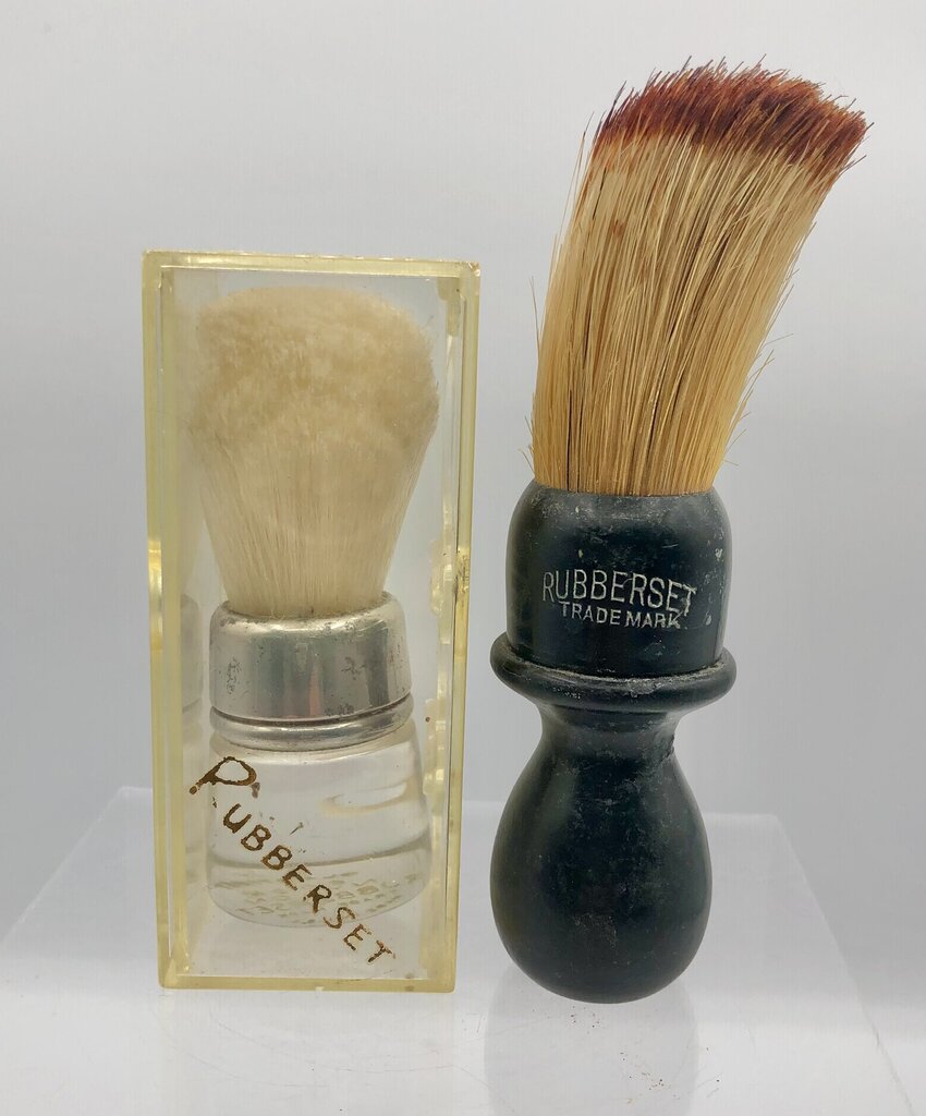 Vintage Set of 2 Rubberset Shaving Brushes /b