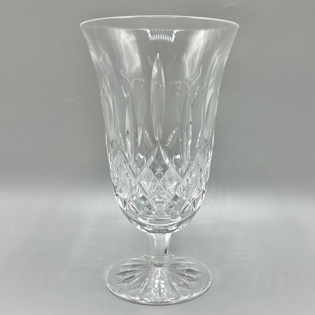 Waterford Crystal LISMORE 6 1/2” Stemmed Iced Tea Glass Modern Logo /cb