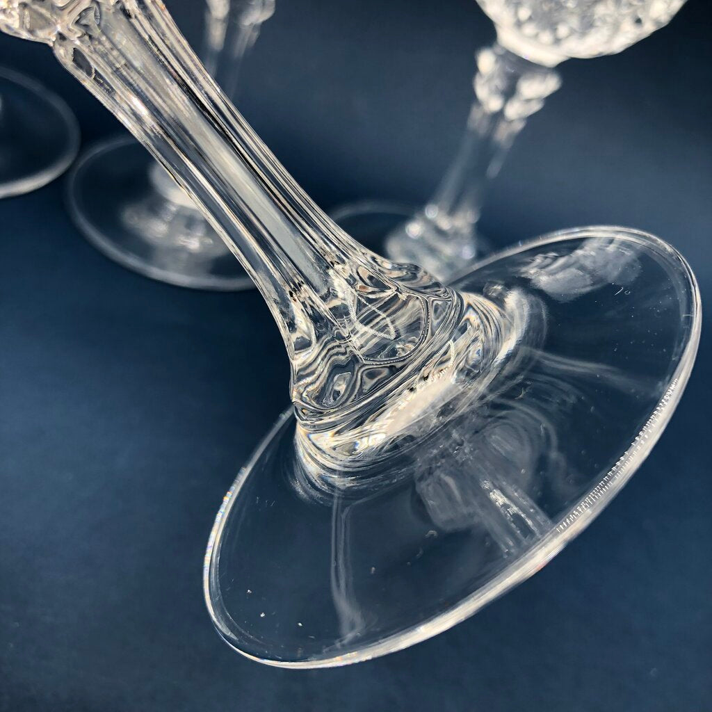 Set of 4 Cristal D’Arques Durand Longchamp Champagne Flutes /b